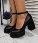 Женские туфли на платформе и каблуке L&M 37р(24см) черные эко-кожа (11851-37) - изображение 8