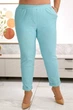 Штани жіночі однотонні з принтом блакитний 257R2124 AGER 44 (M) - зображення 3