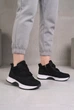 Кроссовки женские Fashion черные из экозамши высокие 351240_39 (24.5 см) - изображение 3