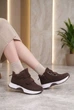 Кросівки жіночі Fashion коричневі з екозамши високі 351238_39 (24.5 см) - зображення 2