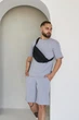 Бананка мужская Adidas черная, сумка бананка через плечо мужская с черным логотипом - изображение 2