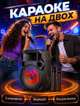 Портативная колонка с двумя микрофонами и поддержкой Bluetooth для караоке с LED-подсветкой и аккумулятором на 10 часов работы - изображение 2