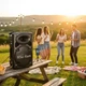 Портативная акустическая система с Bluetooth и FM-радио для караоке с 2 микрофонами и аккумулятором на 8-10 часов - изображение 8