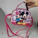 Сумка дитяча для дівчинки лакована через плече Mickey Mouse (Міккі Маус) 18×15×6 см малинова - зображення 5