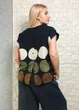 Бавовняна блуза чорна з гороховим принтом Insta 16-102 - чорний - M-XL - зображення 5