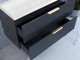 Тумба лакированная, подвесная Luxor Riva 100 Антрацит, с умывальником Loft Low 100 - изображение 11
