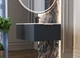 Тумба лакированная, подвесная Luxor French 60 Антрацит, с умывальником Imperio Low 60 - изображение 2