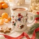 Новорічний порцеляновий кухоль Christmas 400 мл зі сніговиком (380-457-2) - изображение 2