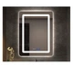 Зеркало вертикальное LED 50x70 см для ванной комнаты с подсветкой, подогревом, часами и регулировкой яркости I - изображение 1