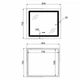 Зеркало Lidz Kubis (KU2) 700х800 с LED-подсветкой Touch, с антизапотеванием, с диммером, рег. яркости LD78LF904708048447 - изображение 2