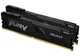 Пам'ять 8Gb x 2 (16Gb Kit) DDR4, 3200 MHz, Kingston Fury Beast, Black, 16-18-18, 1.35V, з радіатором (KF432C16BBK2/16) - изображение 1