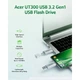 USB флеш накопитель Acer 64GB UT300 USB-A/Type-C 3.2 Silver (BL.9BWWA.589) - изображение 6