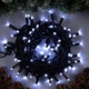 Светодиодная гирлянда 26 м 400 LED для дома 8 режимов холодный белый черный провод LS-1032 - изображение 1