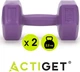 Гантелі Actiget Hex 2 x 2 кг Фіолетові (ACT0158) - зображення 6