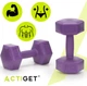 Гантелі Actiget Hex 2 x 2 кг Фіолетові (ACT0158) - зображення 8