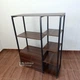 Стелаж підлоговий 120×90×34 см із шафкою, етажерка з металевим каркасом та з полицями ЛДСП для дому, офісу, вітальні та кабінету, для зберігання книг, декору та документів Темний Горіх, YM-080-Walnut - зображення 8