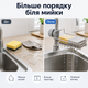 Кухонный органайзер с креплением на кран для хранения губки из нержавеющей стали Серебристый (KG-10234) - изображение 8