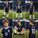 Форма футбольна дитяча Argentina 2026 Messi 10 чорна синя комплект футболка та шорти розмір 20 — зріст 110–120 см - изображение 4