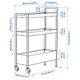 Візок білий, 50,5x19x67 см IKEA NISSAFORS 406.029.85 - изображение 14