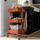 Візок на колесах, червонувато-коричневий, 35x45x77 см IKEA RÅSKOG 906.372.04 - изображение 2