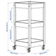 Візок, сосна, 38x38x82 см IKEA LOSHULT 405.762.79 - изображение 8