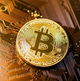 Сувенірна металева монета Bitcoin, Біткоїн - изображение 1