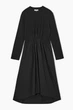 Сукня жіноча COS asymmetric gathered-waist midi dress 1194527001 S Чорний - зображення 6