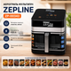 Аэрогриль мультипечь Zepline ZP-00343 13 л 4200 Вт с двумя нагревательными элементами, сенсорным управлением, 12 программами, циркуляцией горячего воздуха 360°, функциями гриля, дегидратора, размораживания, разогрева, жарки без масла - изображение 2