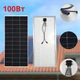 Сонячна панель монокристалічна з ламінованим склом 100Вт Solar Panel, портативна мобільна сонячна батарея для дому, дачі, кемпінгу, авто, зарядки акумуляторів та автономного електропостачання A1101 - зображення 3