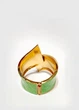 Браслет-манжет металевий на пружині зелений Gelsomini bijoux 6-203 - One size - зелений - изображение 2