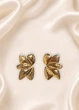 Сережки-квіти Fiore Couture золотисті di classe 7-2025 - One size - золотистий - зображення 1
