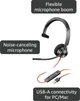 Навушники Plantronics Poly BlackWire 3310, BW3310-M USB-A Black (212703-01) - зображення 2