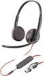 Słuchawki Poly BlackWire C3225 USB-C HS Stereo +3.5mm Plug +USB-C/A Adapter (Bulk) (8X229A6) - obraz 2
