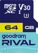 Карта пам'яті GoodRam RIVAL microSDXC 64GB V30 (UHS I U3) + ad (7284585) - зображення 1