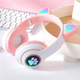 Детские Bluetooth наушники с ушками LED подсветкой микрофоном и FM радио (385109) - изображение 2