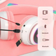 Детские Bluetooth наушники с ушками LED подсветкой микрофоном и FM радио (385109) - изображение 10