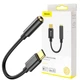 Кабель для аудіо Baseus Type-C - 3.5mm Jack 0.09 м Чорний (CATL54-01) - зображення 4