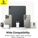 Зарядное устройство Baseus Palm Fast Charger 1C 20 Вт с кабелем USB-C - Lightning 1 м Белый (E0116400) - изображение 9