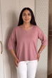 Светр INEDIT 10852 Pudra ONE SIZE - зображення 2