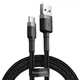 Кабель Baseus Cafule Cable USB For Type-C 3A 1m Gray+Black - зображення 1
