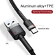 Кабель Baseus Cafule Cable USB For Type-C 3A 0.5m Gray+Black - изображение 6