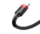 Кабель Baseus Cafule USB Cable Type-C-Type-C 3A 1m Red+Black - зображення 4