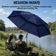 Пляжный зонт Outdoor Umbrella 2,4 м с наклонным механизмом, треногой с колышками, чехлом для переноски, защитой от солнца и ветра - изображение 5
