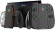 Набір зарядних тримачів Yaxo для Joy-Con Charge Grip Set на NS/NS2 Techno Black (YGCGSJCH01B) - зображення 1
