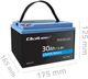 Аккумуляторная батарея Qoltec LiFePO4 Литий-железо-фосфатный 12.8V 30Ah 384Wh BMS 53703 (5901878537030) - изображение 4