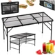 Стіл туристичний Vilde 489395 розкладний 2в1 120 x 60 x 37/66 см Чорний (5900670121591) - зображення 2