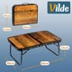Стіл туристичний Vilde 489396 розкладний 60 x 40 x 25 см Коричневий (5900670121607) - зображення 7