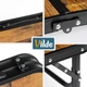 Стіл туристичний Vilde 489398 розкладний 2в1 60 x 40 x 25,5/51,5 см Коричневий (5900670121621) - зображення 6