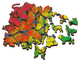 Puzzle drewniane Trefl Tęczowe motyle 501 element (5900511201598) - obraz 3