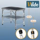 Стіл туристичний Vilde 489399 розкладний 2в1 60 x 40 x 26/52 см Графітовий (5900670121638) - зображення 11